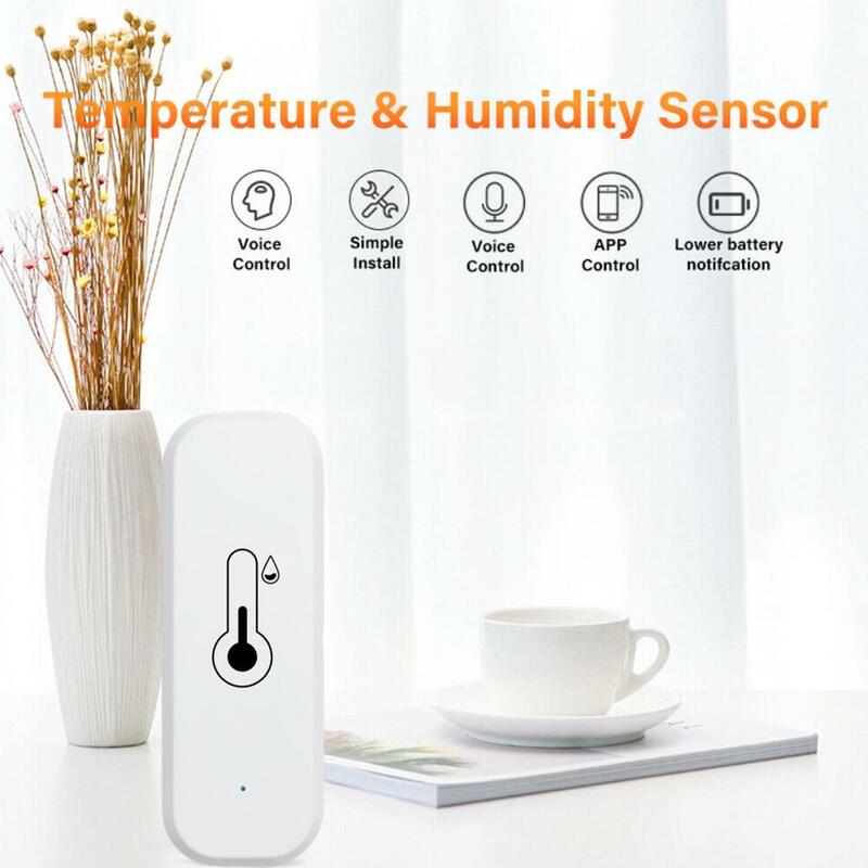 WiFi Temperature Humidity Sensor SmartLife Remote Monitor For Smart Home Workwith Alexa Assistant