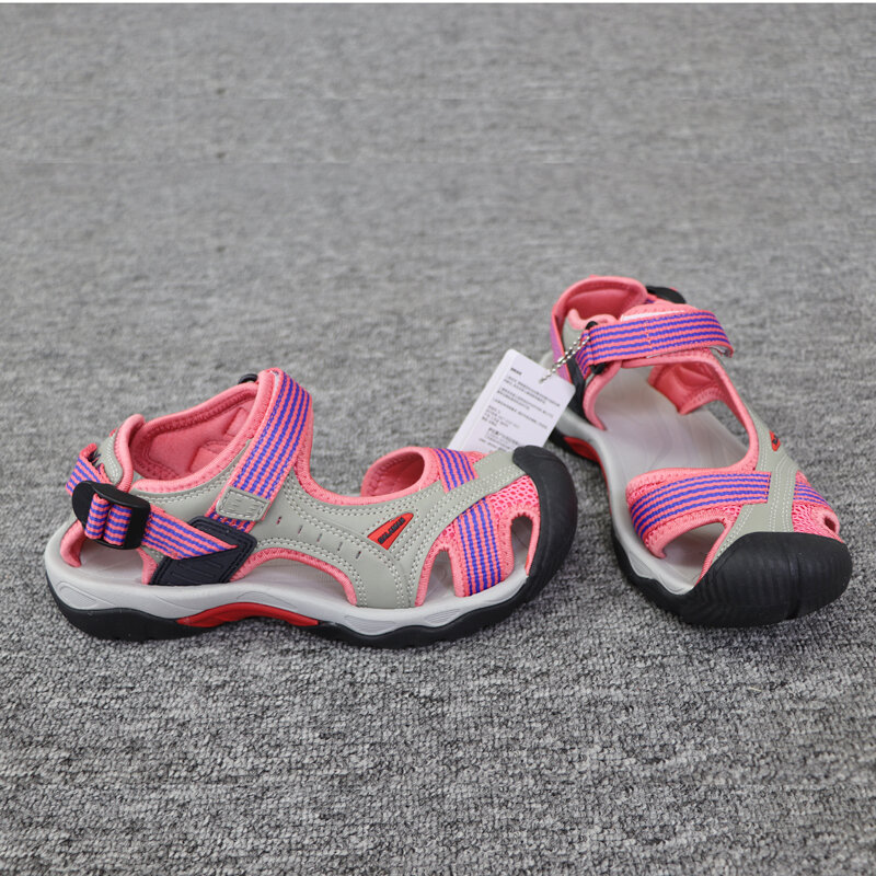 Sandálias femininas antiderrapantes de sola macia Baotou, sapatos de praia de fundo plano, sapatos de esportes ao ar livre, novo, verão, 2022
