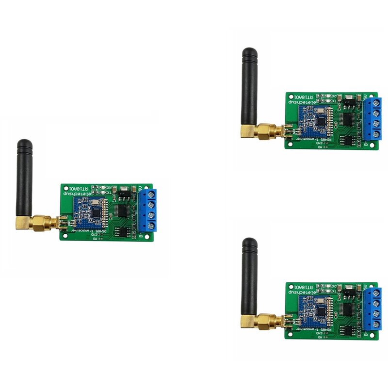 3X 868M Multifunctional Wireless RS485 Bus RF Serial Port UART Transceiver Module DTU for PTZ Camera PLC Modbus RTU