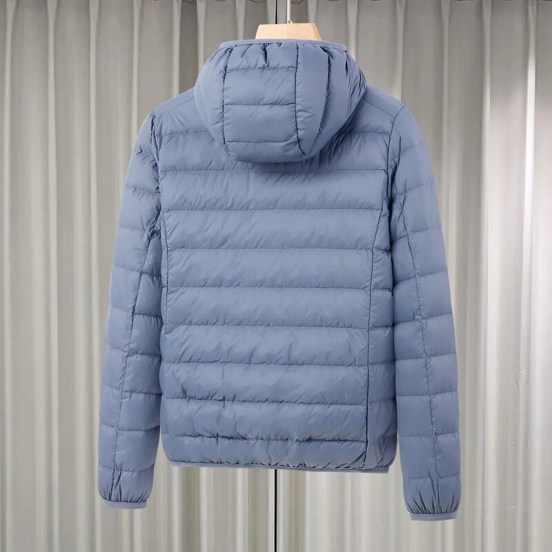 Chaqueta fina de algodón para mujer, abrigo ultraligero, cálido, portátil, para otoño e invierno, novedad de 2023
