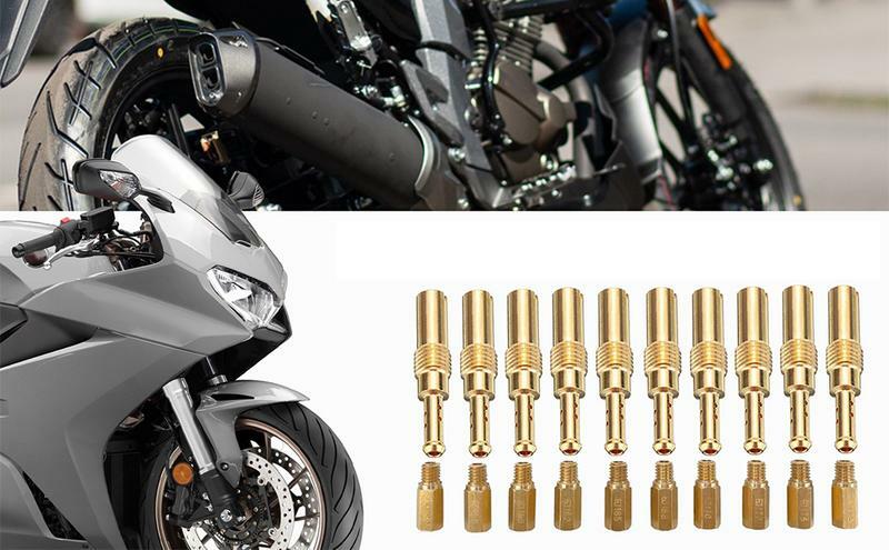 Chorros principales de carburador de motocicleta, Instalación rápida con boquillas de ajuste a mano, Kit de inyector, 20 piezas de repuesto, piloto lento