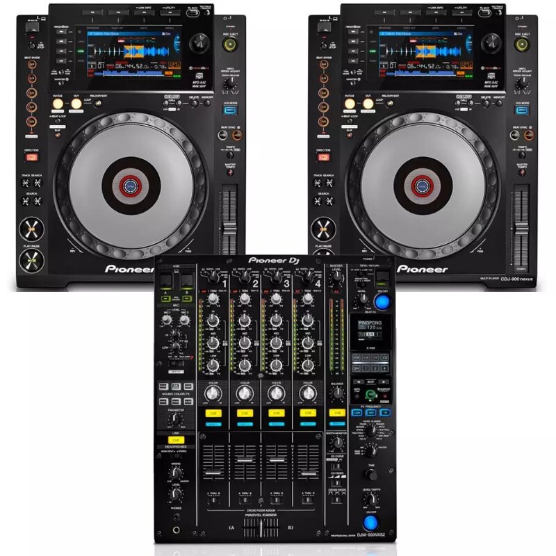 정품 개척자 cdj-3000 djm-900nxs2 번들 DJ 세트, 2x CDJ-3000 플레이어 컨트롤러, 1x DJM-900NXS2 믹서 번들