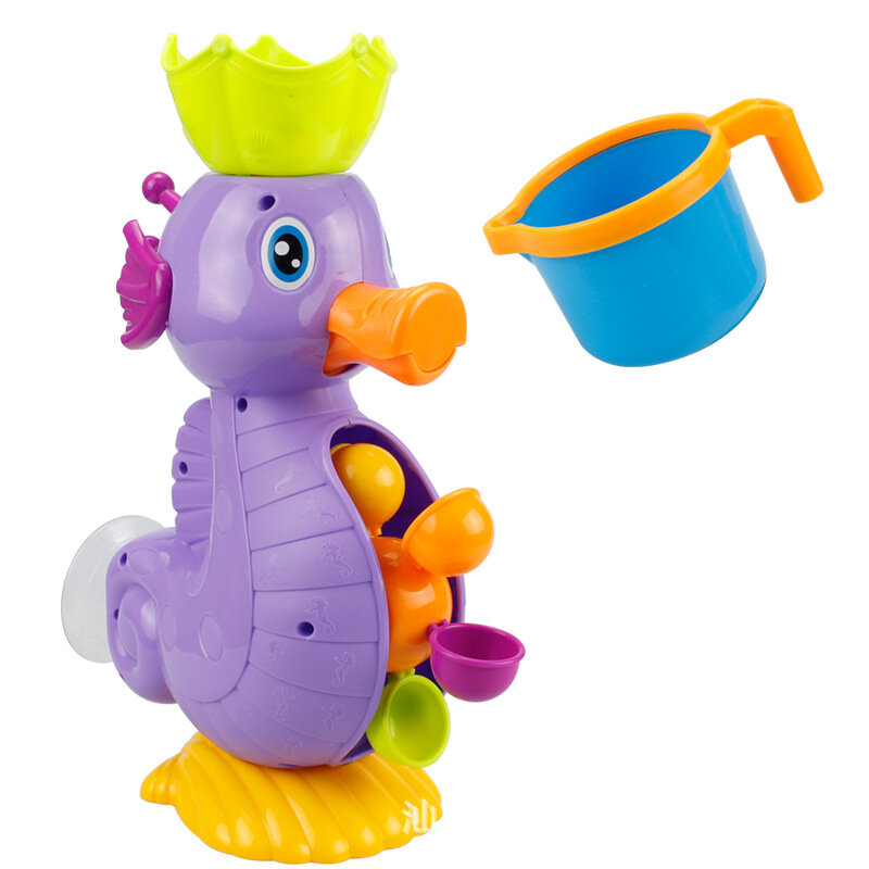 อ่างอาบน้ำของเล่นเด็กอาบน้ำเป็ด Waterwheel Dolphin ของเล่นสัตว์ว่ายน้ำของเล่นเป็ด Squeeze เสียง Squeaky สำหรับของเล่นเด็กในน้ำ
