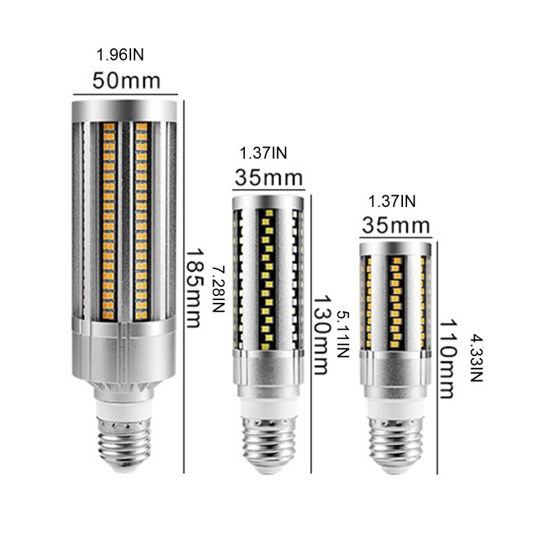 หลอดไฟ LED LED หลอดไฟ LED E27 ฐานมาตรฐาน Non-Dimmable LED หลอดไฟ Daylight Cool สีขาวหลอดไฟ LED ข้าวโพด