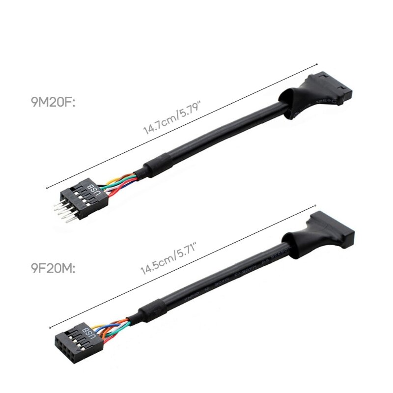 Motherboard Header Adapterkabel 20Pin USB3.0 Buchse/Stecker auf 9Pin USB2.0 Stecker/Buchse Konverter Adapter USB3.0 auf 2.0