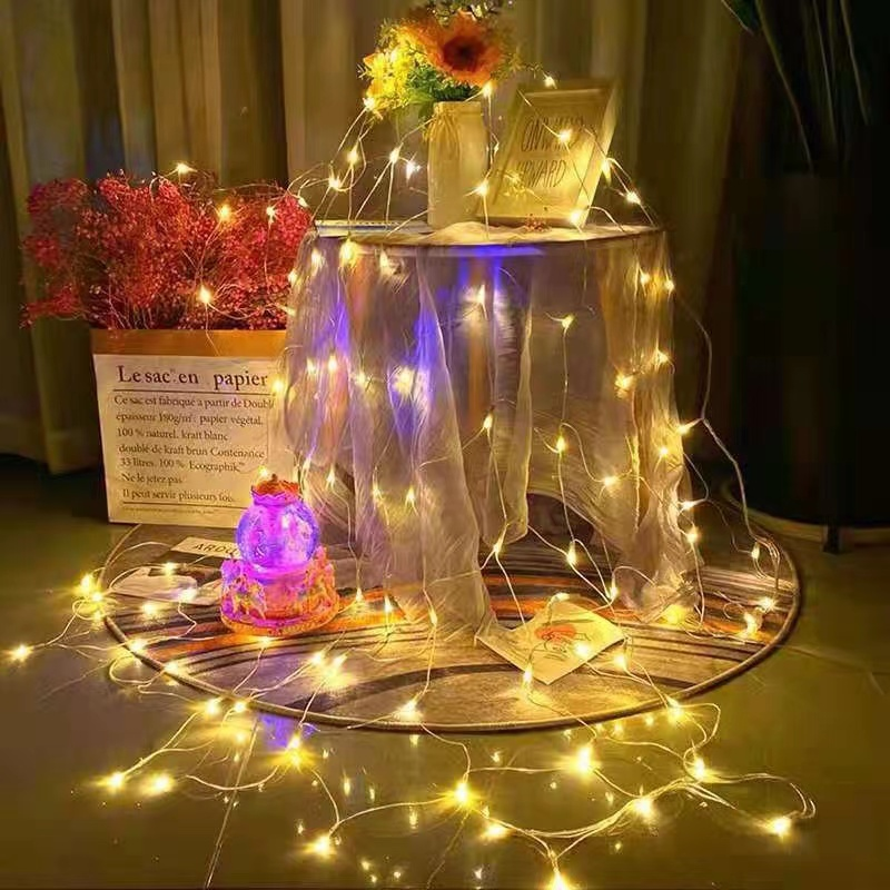 Lampu Tali LED Jaring 8Mode 220V 3X3M 3X2M Dekorasi Natal Festival Tahan Air Pesta Pernikahan Tahun Baru