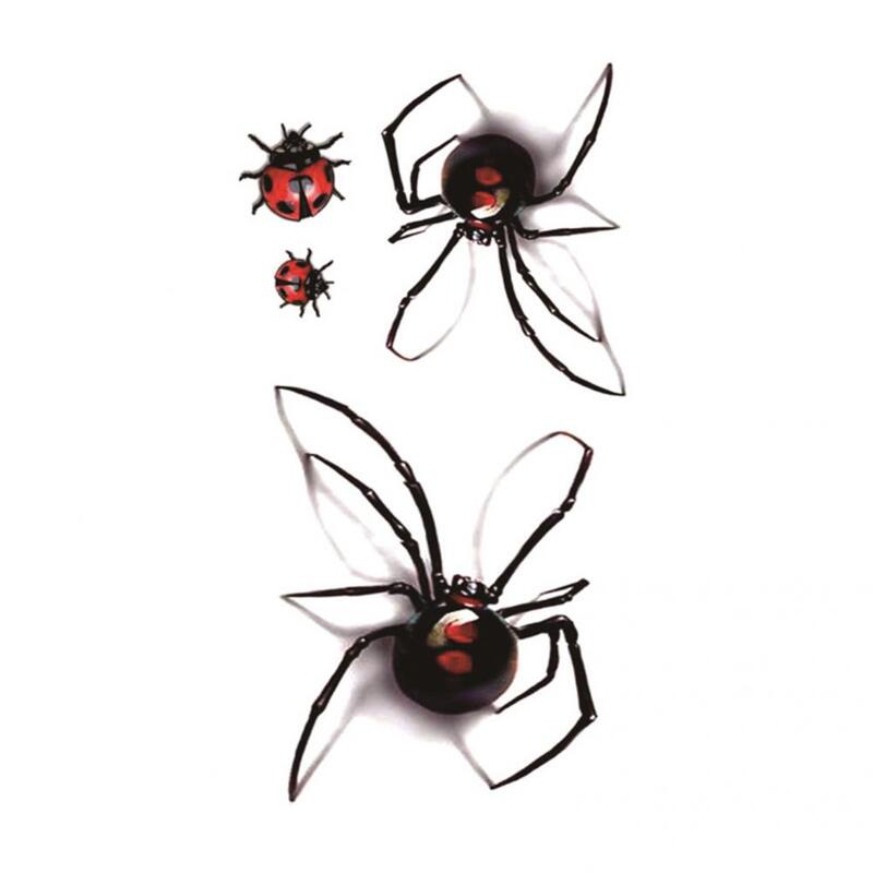 Spider Transfer autoadesivo del tatuaggio leggero creativo adesivo del ragno del tatuaggio temporaneo impermeabile di moda per l'adulto