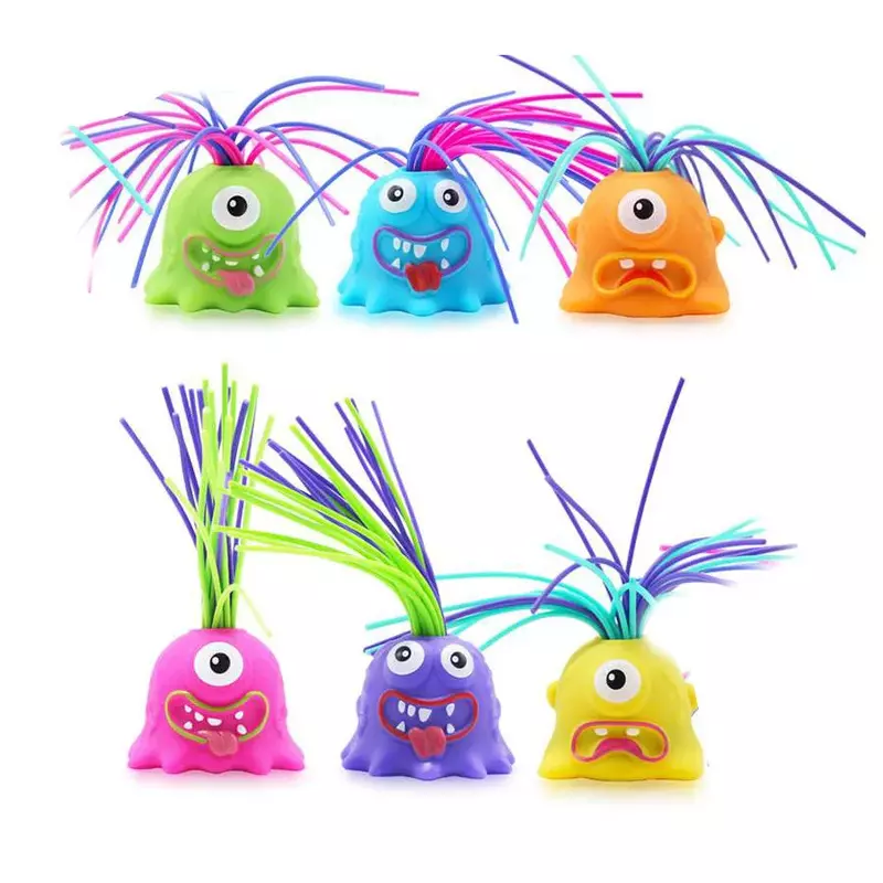 New Little Monster tira le ciglia dei capelli decomprime e ventilano i giocattoli di Puzzle per bambini regali di Halloween di natale all'ingrosso