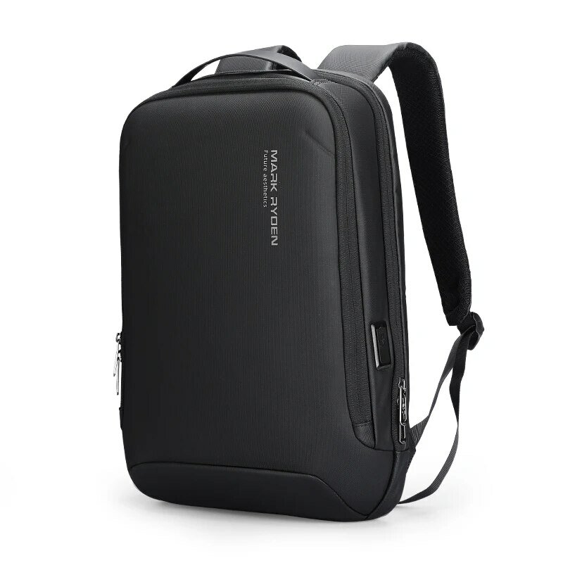 MARK RYDEN-Sac à dos pour ordinateur portable mince pour hommes, sac à dos d'affaires minimaliste, fermeture éclair YKK, degré de rayure avec USB