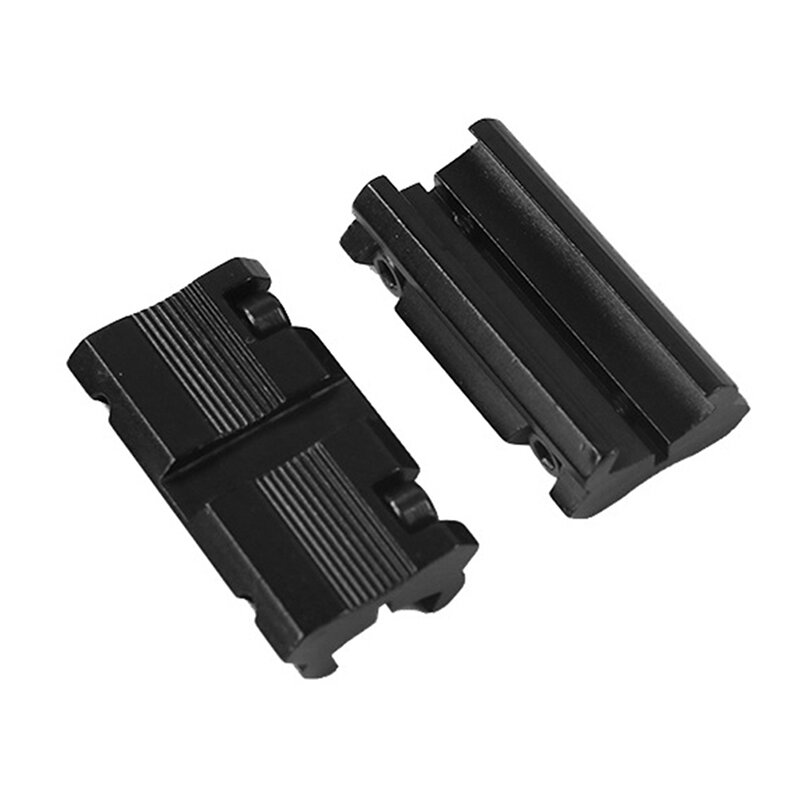 2Pcs Tactical Scope Adapter Mount Base 11mm Dovetail to 20mm Weaver Picatinny Rail Mount Hunting Rifle Ring Converter