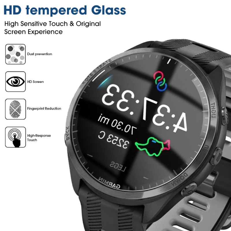 Protector de pantalla para reloj inteligente, película protectora completa para Garmin Forerunner 965, vidrio templado suave, hidrogel HD