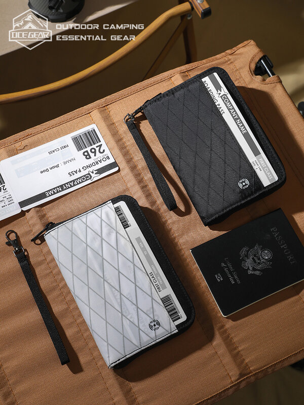 RFID Stop portfel podróżny etui na paszport dużą pojemność teczka na dokumenty Organizer kart kredytowych etui na zamek mała torebka pieniędzy