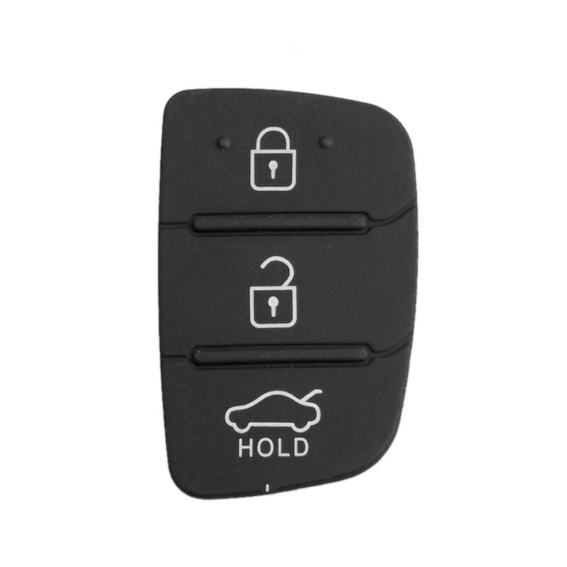 Car Key Case Silicone Pad Substituição, 3 Button Flip, Folding Remote, Keyless Entry, Kia Preto