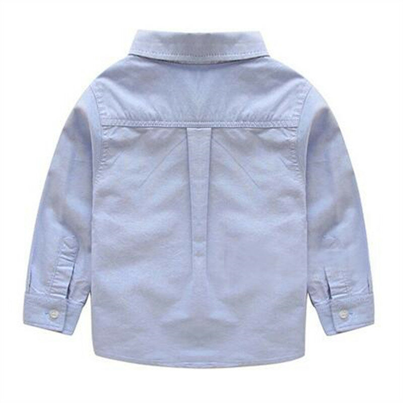 Boy Cotton Long-sleeved Shirt 2018 Autumn and Winter Spring and Autumn Korean Children's Clothing White Solid Color Baby Shirt