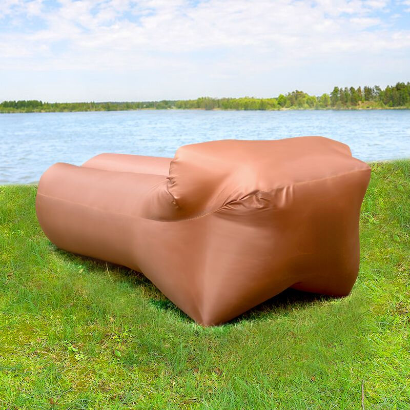 Sofá inflable para personas perezosas al aire libre, cama plegable portátil, cojín de aire, Picnic, Camping, asientos inflables al aire libre