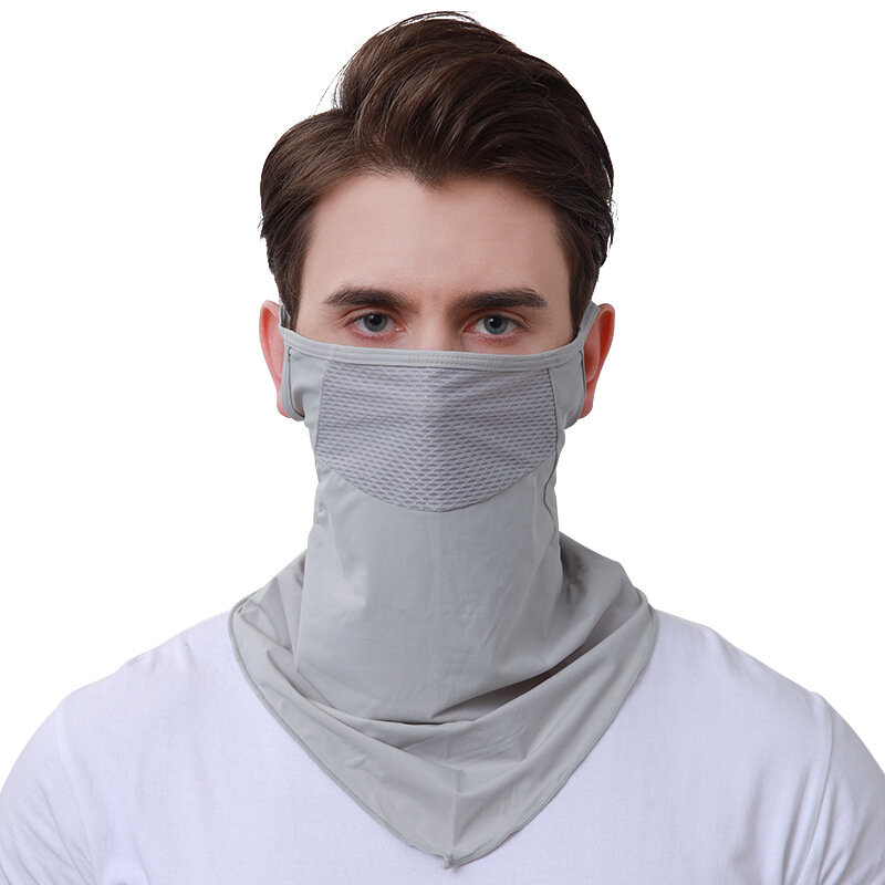 Солнцезащитная маска для лица B105, Сетчатая Маска для лица, УФ-защита, полумаска для лица, защита для шеи, летняя тонкая сетка для защиты лица от солнца
