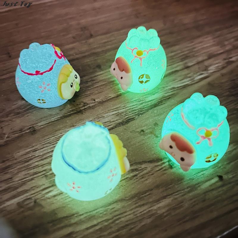 1X Glow Cartoon Resin DIY Accessories Decorations Lucky Bags Round Rolls Handcrafted Random