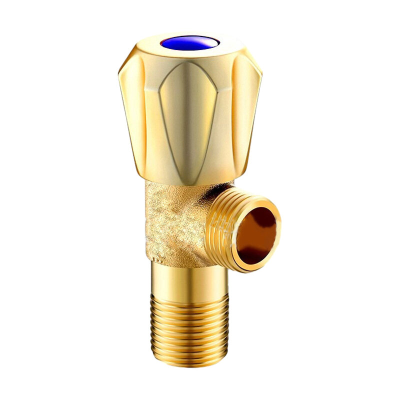 Válvula de ângulo para água quente e fria, aço inoxidável, controle de fluxo, válvula triangular, rosca para banheiro, rosca G1