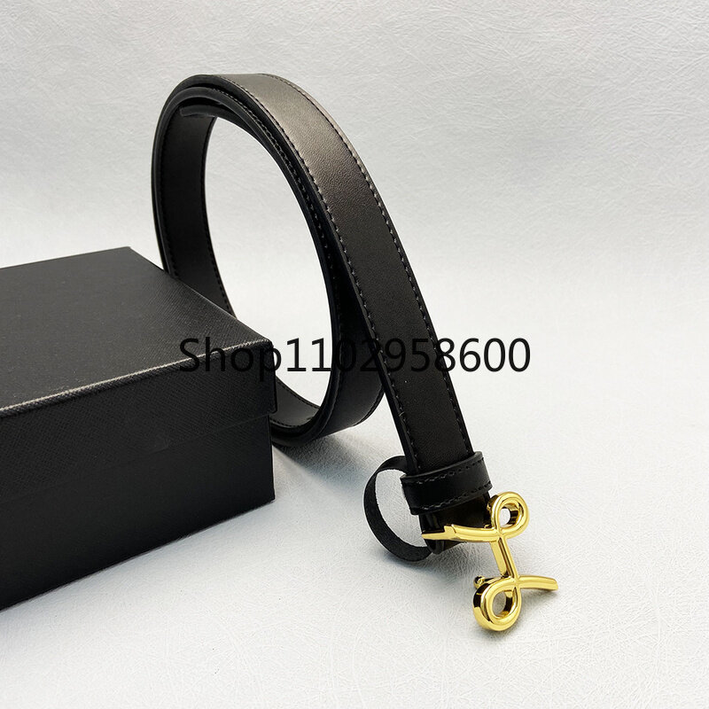 حزام جلد مع صندوق للنساء والرجال ، مشبك أسود رفيع ، حزام خصر عصري ، جديد ، LO001
