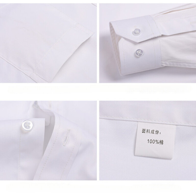 Kurzarmhemd für Geschäfts leute, 2024 leichtes, atmungsaktives, schweiß ableiten des Herren hemd. Langarmhemd aus 100% Baumwolle