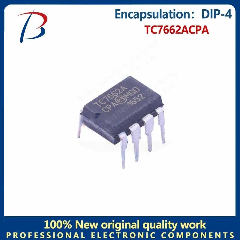 Convertidor de voltaje de precisión DIP-4 en línea, regulador de conmutación de chip, 5 piezas, TC7662ACPA