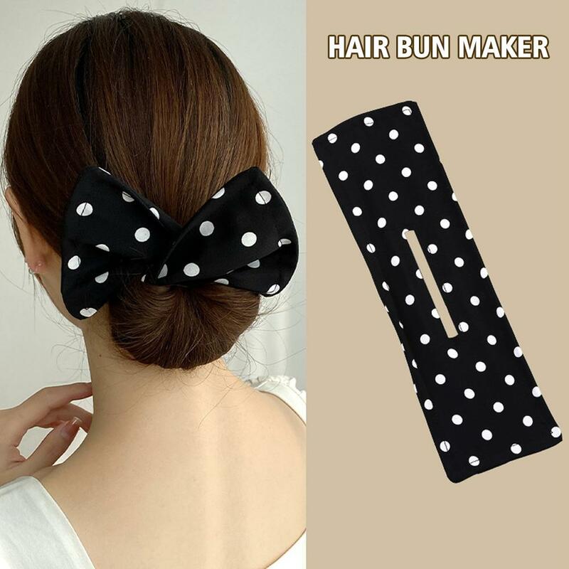 Multicolor Deft Bun Print Headband Hairpin Cloth Hair Circle Bun Maker Ponytail Holder Hair Braided Accessories For Women G I4U1