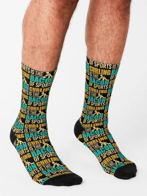 Скручивающиеся мужские спортивные носки с беконом