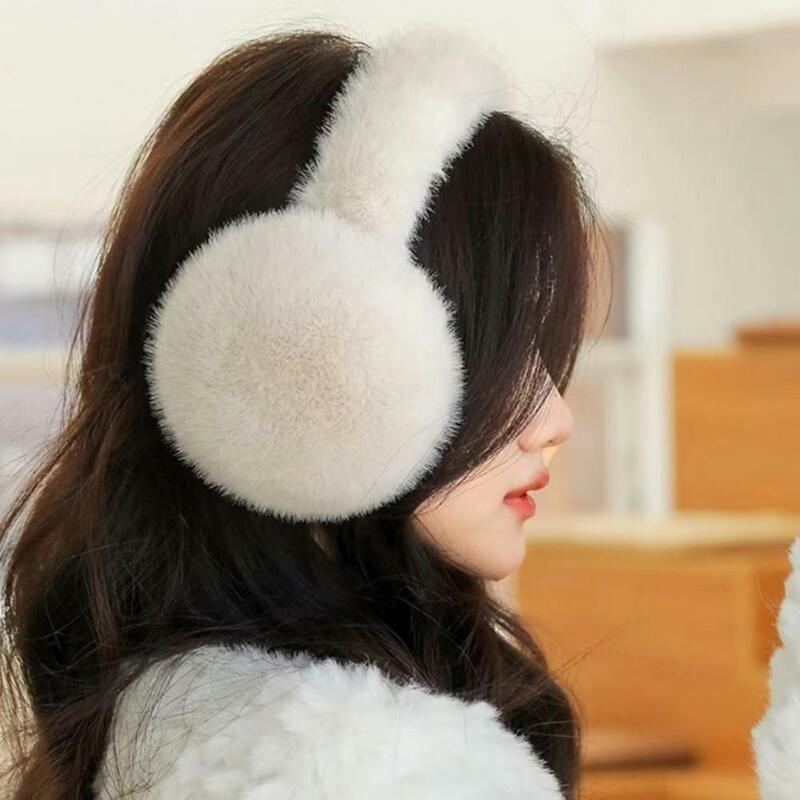 Chic Unisex Earmuffs Thermal Cold Resistant Skin-Touching Autumn Winter Fluffy Headband Earmuffs