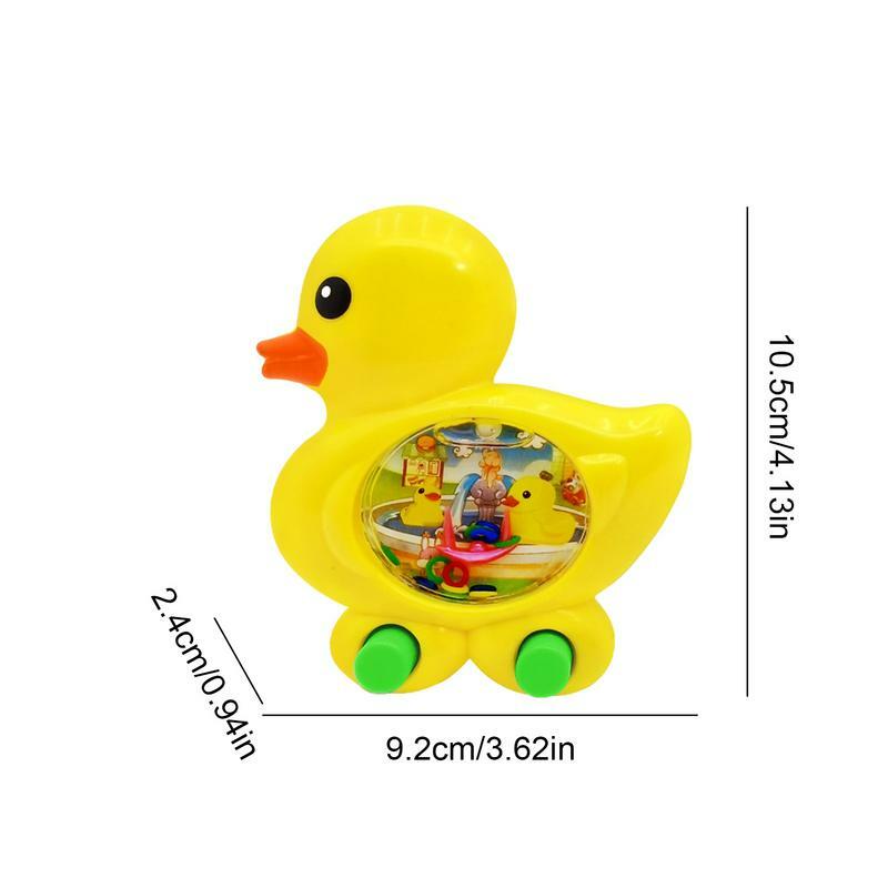 Brinquedo De Jogo De Água De Mão, Portátil, Retro, Forma De Pato Amarelo Pequeno, Ring Throwing, Jogos De Água