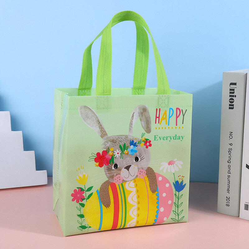 Easter-女性用ウサギ生地バッグ,簡単な防水バッグ,大容量,防塵,防湿,実用的なハンドバッグ