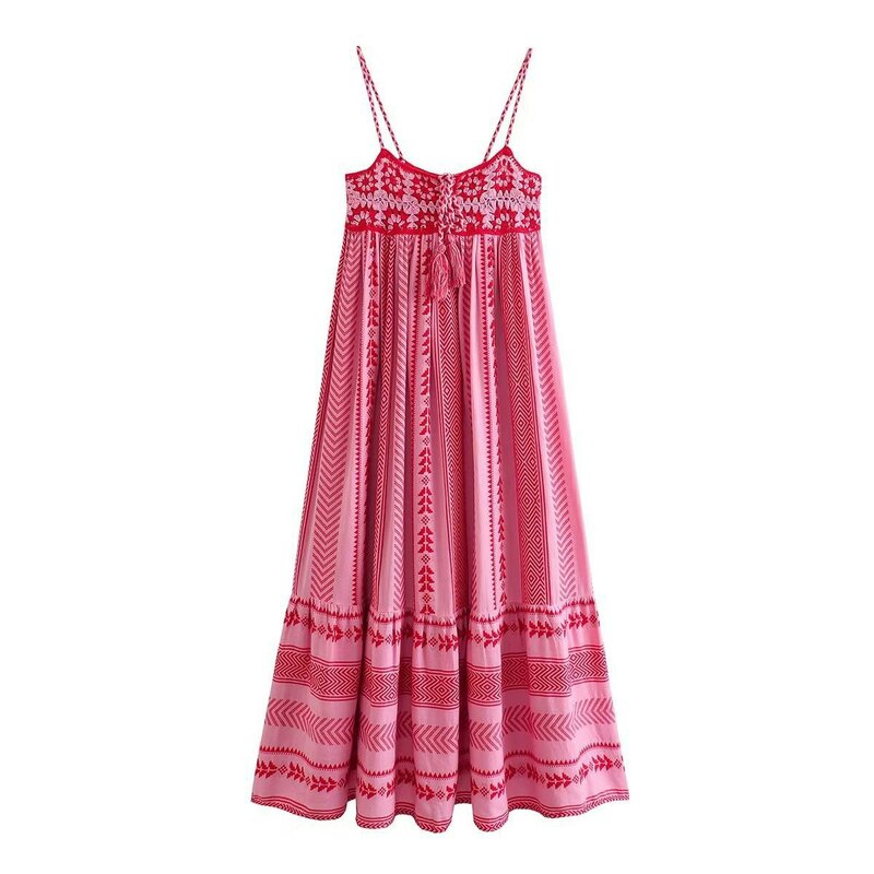 Women's Crochet Patchwork Knit Dress Skirt Halter Dress Summer Suitable for Going Out for Photo Tours