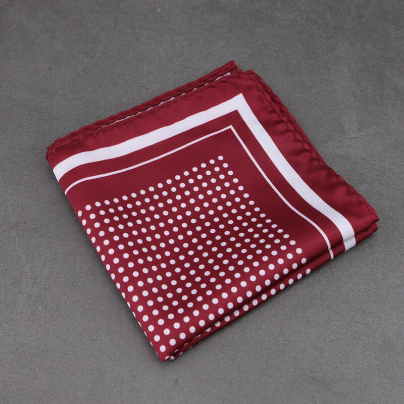 Vendita moda 22CM * 22CM fazzoletto quadrato tascabile a pois floreale stile morbido fazzoletto da uomo accessori per asciugamani sul petto