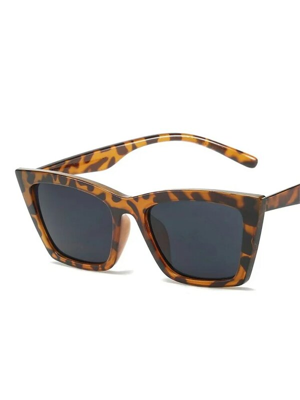INS Kacamata Hitam Mata Kucing Antik Kacamata Hitam Bingkai Kecil Persegi Wanita Merek Desainer Retro Modis Oculos De Sol