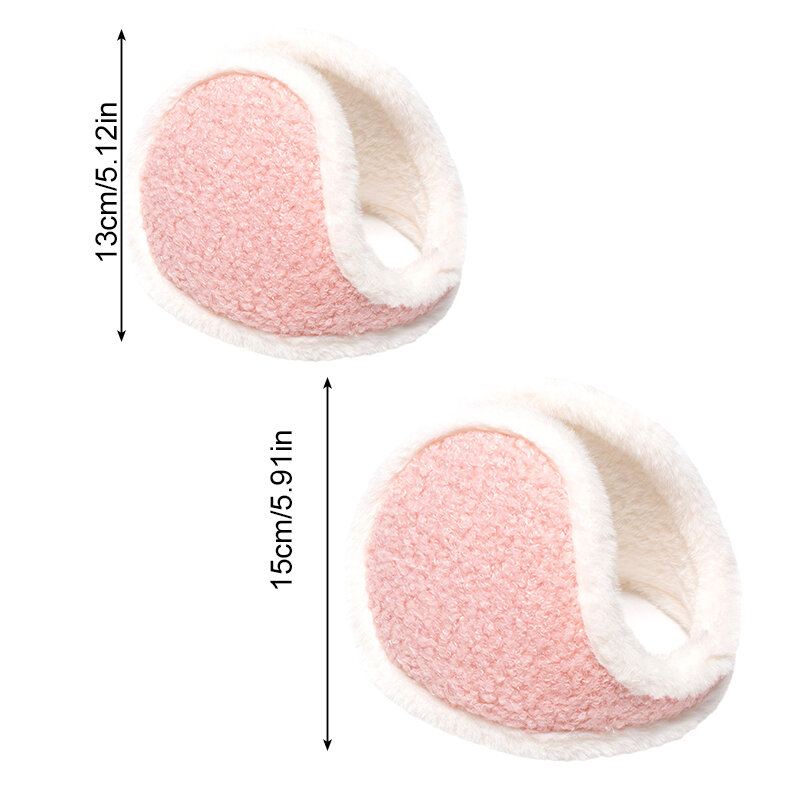1PC Simple Winter Plush Earmuffs for Women and Kids Ear Warmer Fleece Faux Fur Ear Covers Thicken Fluffy Windproof Comfortable