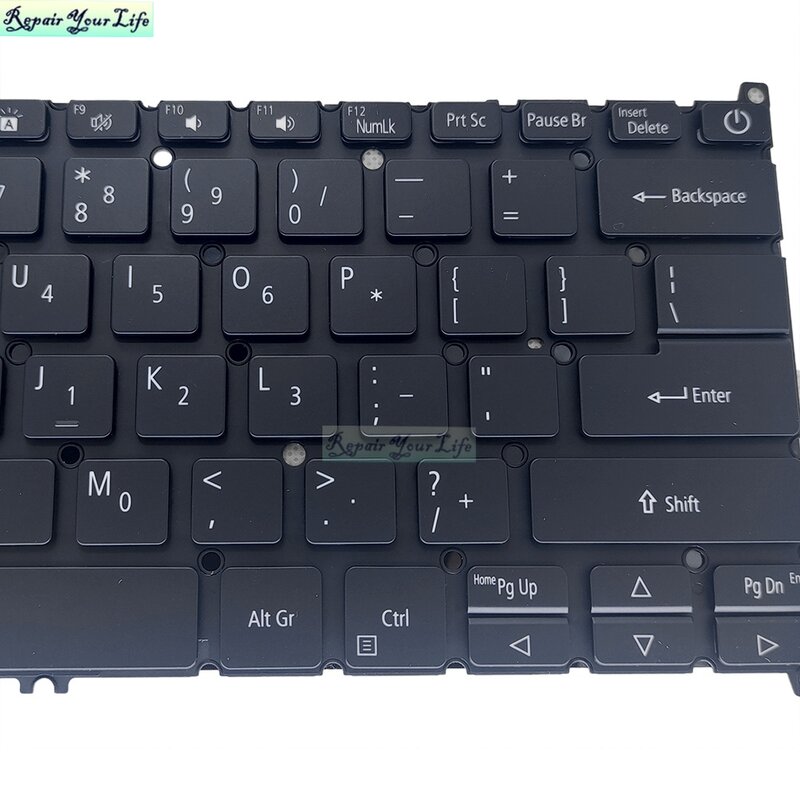 Keyboard Backlit Inggris USA/US UNTUK Acer Swift 5 SF514-52 52T Keyboard Laptop Lampu Latar Gua70bwl