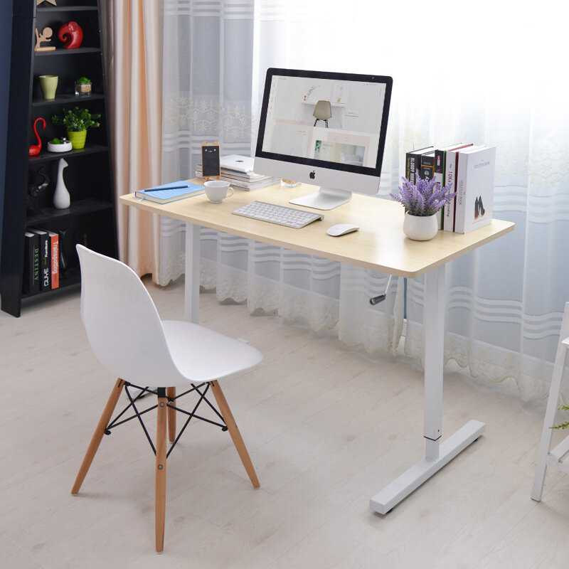 Регулируемый эргономичный подъемник с ручным управлением, простой Офисный Компьютерный стол на открытом воздухе, кровать, ноутбук, поднимающийся стол, стоячий стол,