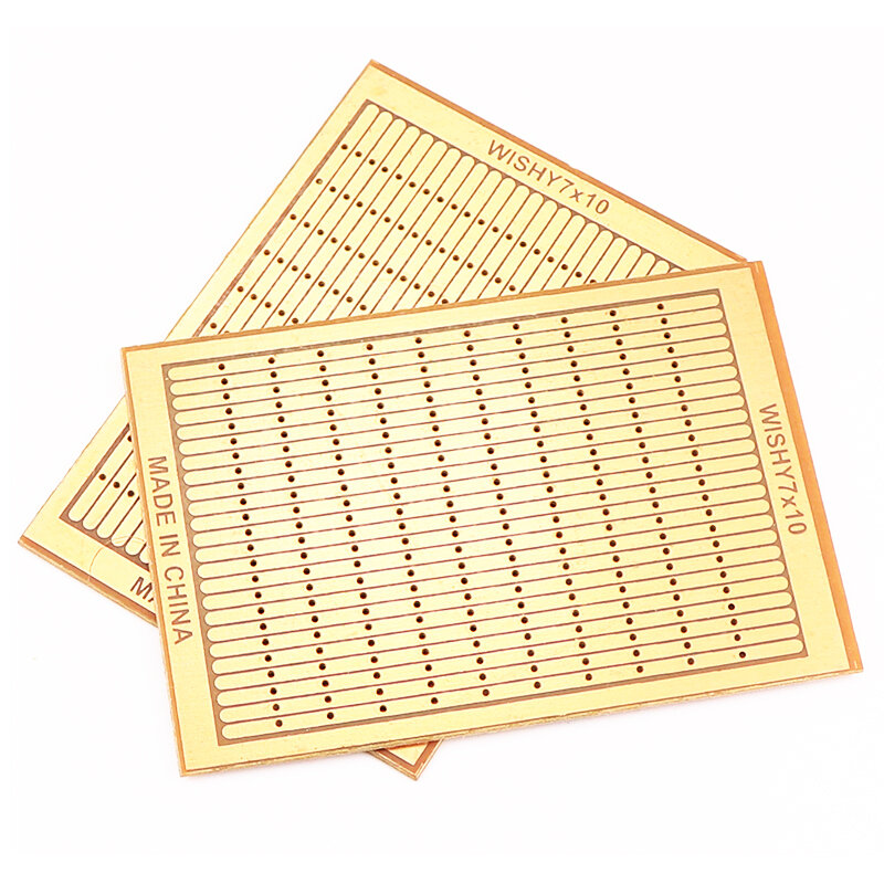 Universal Experimental Matrix Circuit Board, papel protótipo, PCB, única linha, furo contínuo, espaçamento, DIY, 7x10cm, 7x10cm, 7x100mm, 5pcs