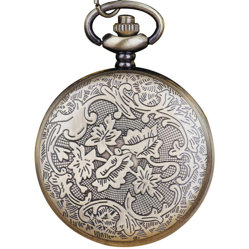 New Arrival Octopus Pattern Hollow Out Alloy Round Pocket Watch Necklace Men's And Women's Birthday Gift