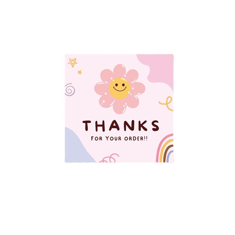꽃 감사 카드 선물 상자 패키지 포장 휴일 카드 베이커리 꽃 가게 소기업용, 6x6CM 50 피스
