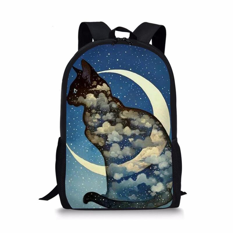 Cute Cat 3D Print Backpack para crianças, Mochilas escolares para meninas, Mochilas para meninos, Mochilas para escola, Adolescentes, Bookbag, Travel Book Bag