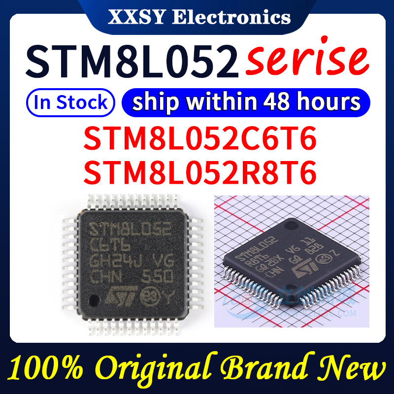 Original STM8L052C6T6, STM8L052R8T6, qualidade 100%, novo
