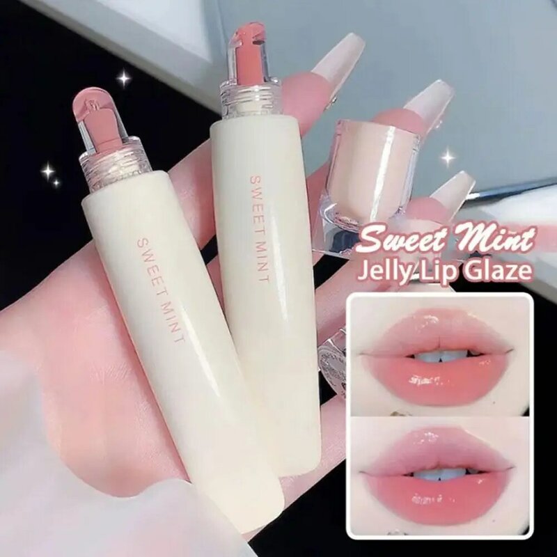 Rouge à lèvres en MSI de menthe douce, glaçure de Jules, antiadhésif, durable, cosmétique, liquide, hydratant, cristal, gloss de verre coréen