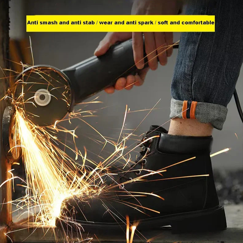 Męskie buty ochronne stalowa nasadka na palec antypoślizgowe antypoślizgowe wodoodporne do pracy