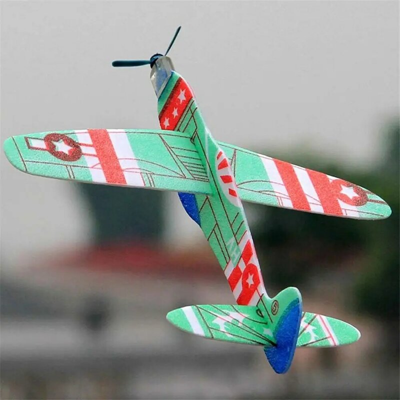 10 pçs venda quente mão jogar festa saco enchimentos crianças presente aeronaves brinquedo voando planador avião modelo espuma avião