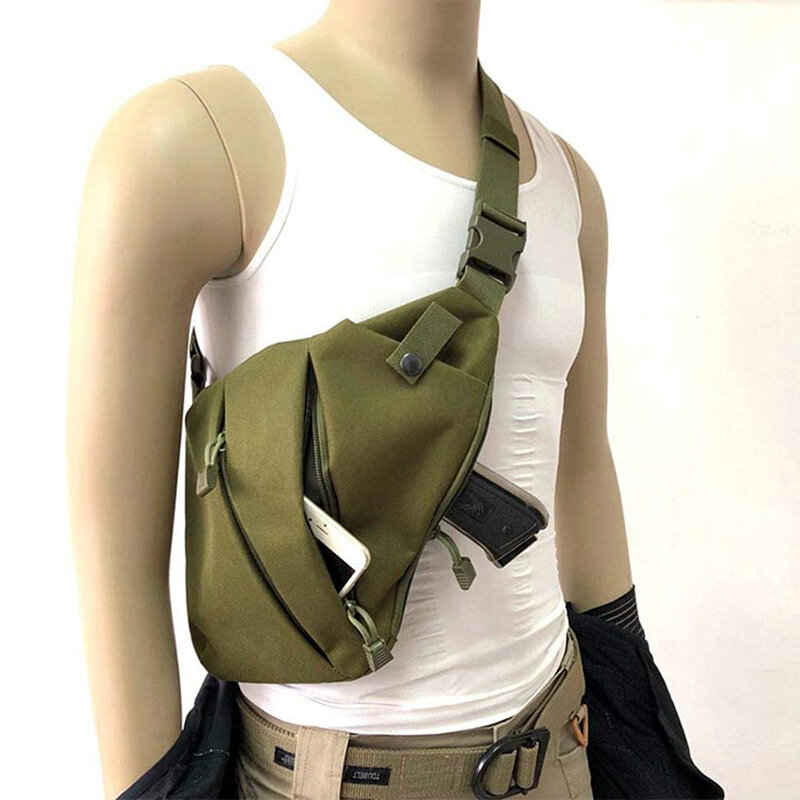 Men's Chest Bag Camo Tactical Storgage Bag Anti-Theft Wallet Men Outdoor Sports Bicycle Pistol Gun Bag Casual Cycling Package