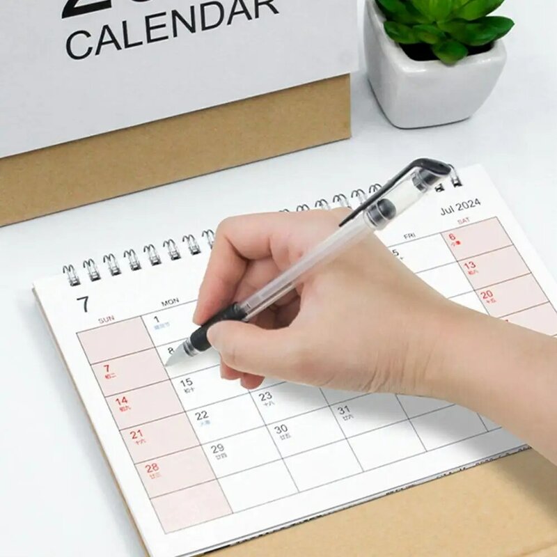 Mini Calendario de escritorio para el hogar, escuela y oficina, diseño abatible, 2024