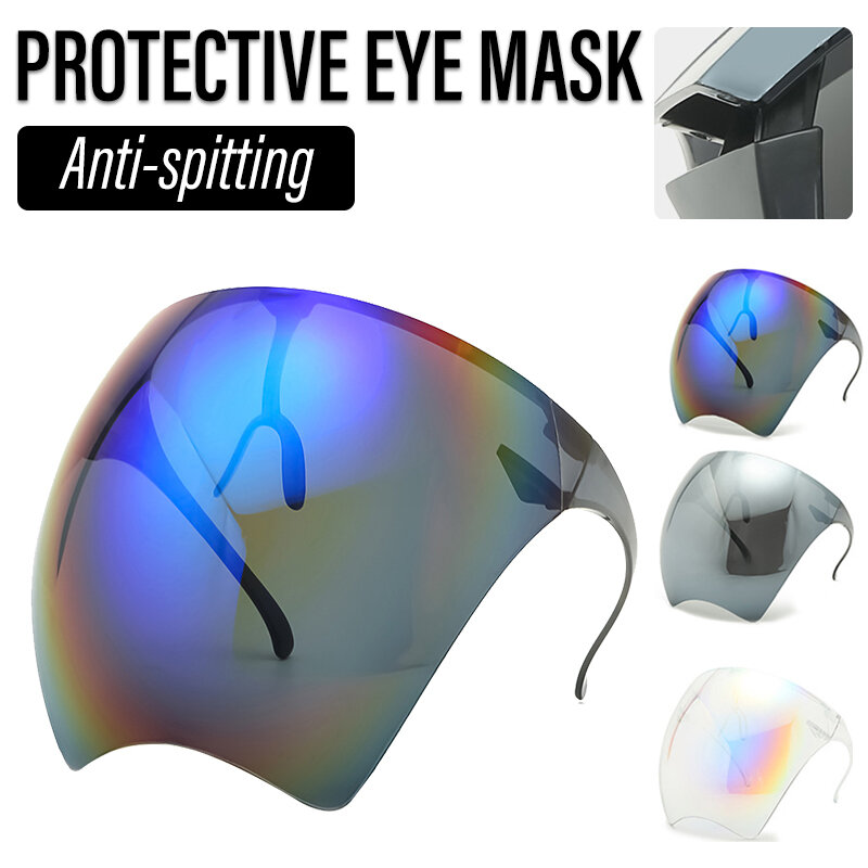 Kacamata penutup wajah dua sisi, Visor pelindung sisi ganda dapat digunakan kembali anti-kabut tahan debu untuk Aktivitas Luar Ruangan
