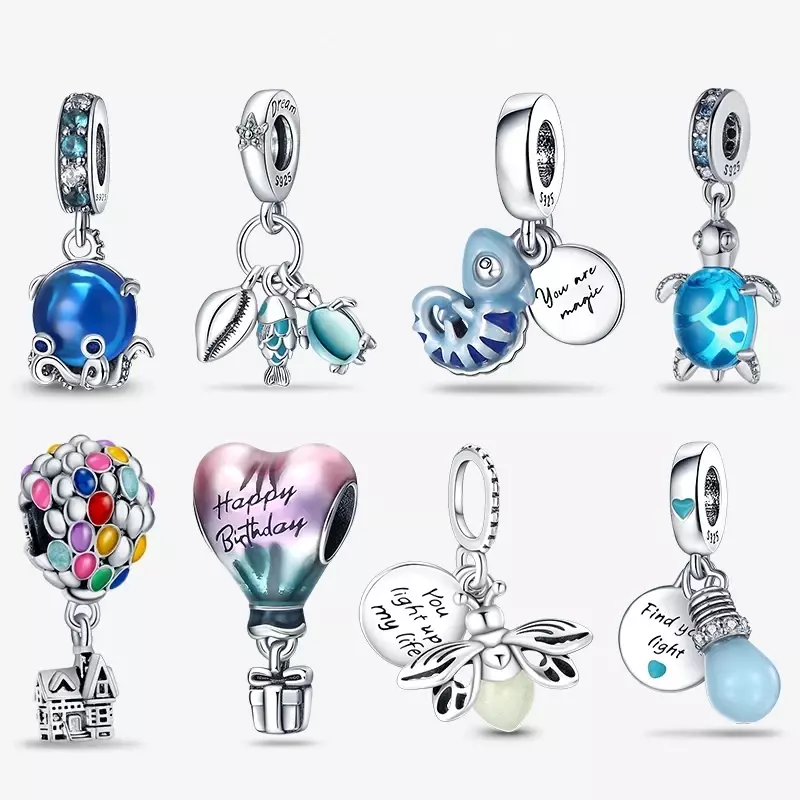 Disney Aschenputtel Mickey Mouse Silber Charms passen Pandora Armband Silber Original Perlen für Schmuck machen Geschenk