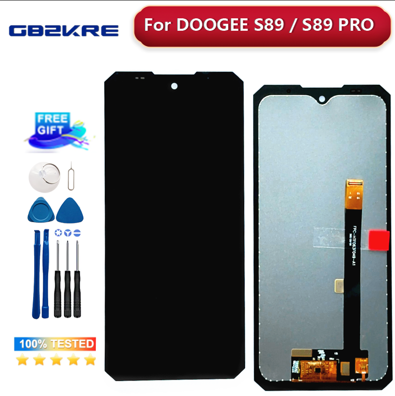 DOOGEE S89 / S89 Pro LCD 디스플레이 터치 스크린 100% 테스트 S89 S89Pro 용 오리지널 디지타이저 어셈블리 교체 수리 부품, 6.3 인치