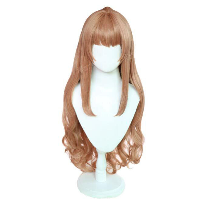 Парик для косплея Aisaka Taiga из синтетического волокна, парик для косплея, коричневый, микро-вьющиеся длинные волосы